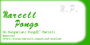 marcell pongo business card